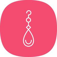 Earring Line Curve Icon Design vector