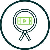 Phone Line Circle Icon Design vector