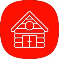 Cabin Line Curve Icon Design vector