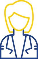 Stewardess Line Two Colour Icon Design vector