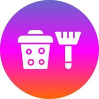 Cleaning Equipment Glyph Gradient Circle Icon Design vector