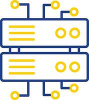 Database Architecture Line Two Colour Icon Design vector