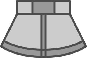 Skirt Line Filled Greyscale Icon Design vector