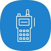 Walkie Talkie Line Curve Icon Design vector