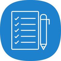 Task List Line Curve Icon Design vector