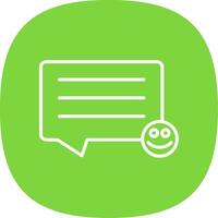 Comments Line Curve Icon Design vector