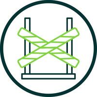 Crime Scene Line Circle Icon Design vector