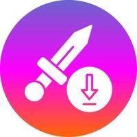 Weapon Glyph Gradient Circle Icon Design vector