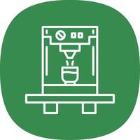 Coffee Machine Line Curve Icon Design vector