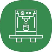 Coffee Machine Line Curve Icon Design vector