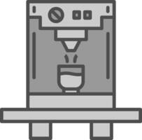 Coffee Machine Line Filled Greyscale Icon Design vector