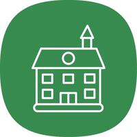 Private Guest House Line Curve Icon Design vector