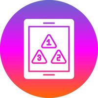 Tablet Glyph Gradient Circle Icon Design vector