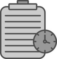 Stopwatch Line Filled Greyscale Icon Design vector