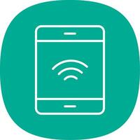 Smartphone Line Curve Icon Design vector