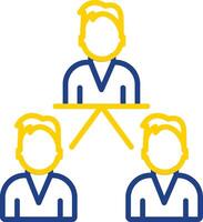 Seo Group Line Two Colour Icon Design vector