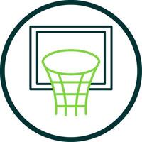 Basketball Hoop Line Circle Icon Design vector