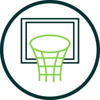 baloncesto aro línea circulo icono diseño vector