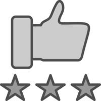 Customer Review Line Filled Greyscale Icon Design vector