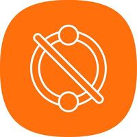 Piercing Line Curve Icon Design vector