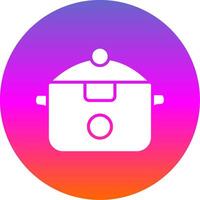 Slow Cooker Glyph Gradient Circle Icon Design vector