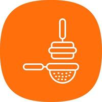 Tamping Line Curve Icon Design vector