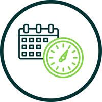 Timing Line Circle Icon Design vector