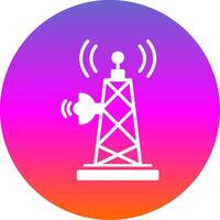 Signal Tower Glyph Gradient Circle Icon Design vector