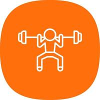 Weight Lifting Line Curve Icon Design vector