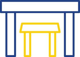 Tables Line Two Colour Icon Design vector