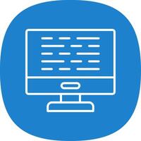 Computer Line Curve Icon Design vector