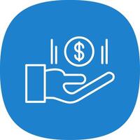 Payday Loan Line Curve Icon Design vector