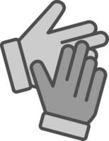 Clapping Line Filled Greyscale Icon Design vector