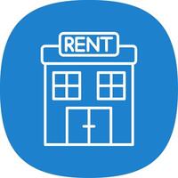 Renting Line Curve Icon Design vector