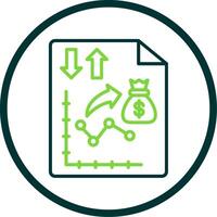 Money Strategy Line Circle Icon Design vector
