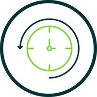 Back In Time Line Circle Icon Design vector