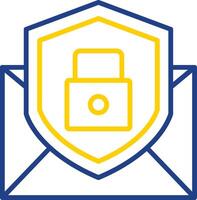 Email Protection Line Two Colour Icon Design vector