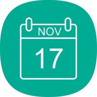 November Line Curve Icon Design vector