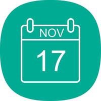 November Line Curve Icon Design vector