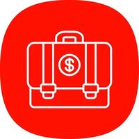 Suitcase Line Curve Icon Design vector