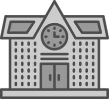 University Line Filled Greyscale Icon Design vector