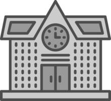 University Line Filled Greyscale Icon Design vector