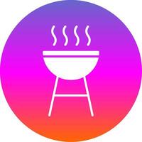 Barbecue Glyph Gradient Circle Icon Design vector