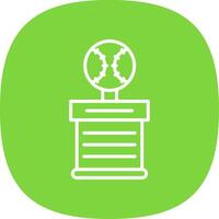 Baseball Line Curve Icon Design vector
