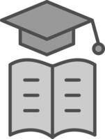 E-Learning Line Filled Greyscale Icon Design vector