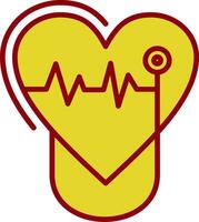 Cardiology Vintage Icon Design vector