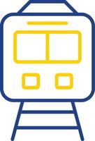 Train Line Two Colour Icon Design vector