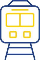 Train Line Two Colour Icon Design vector