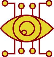 Eye Recognition Vintage Icon Design vector