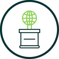 World Line Circle Icon Design vector